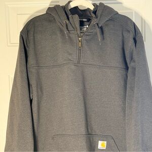 Carhartt Charcoal Rain Defender Quarter Zip Hooded